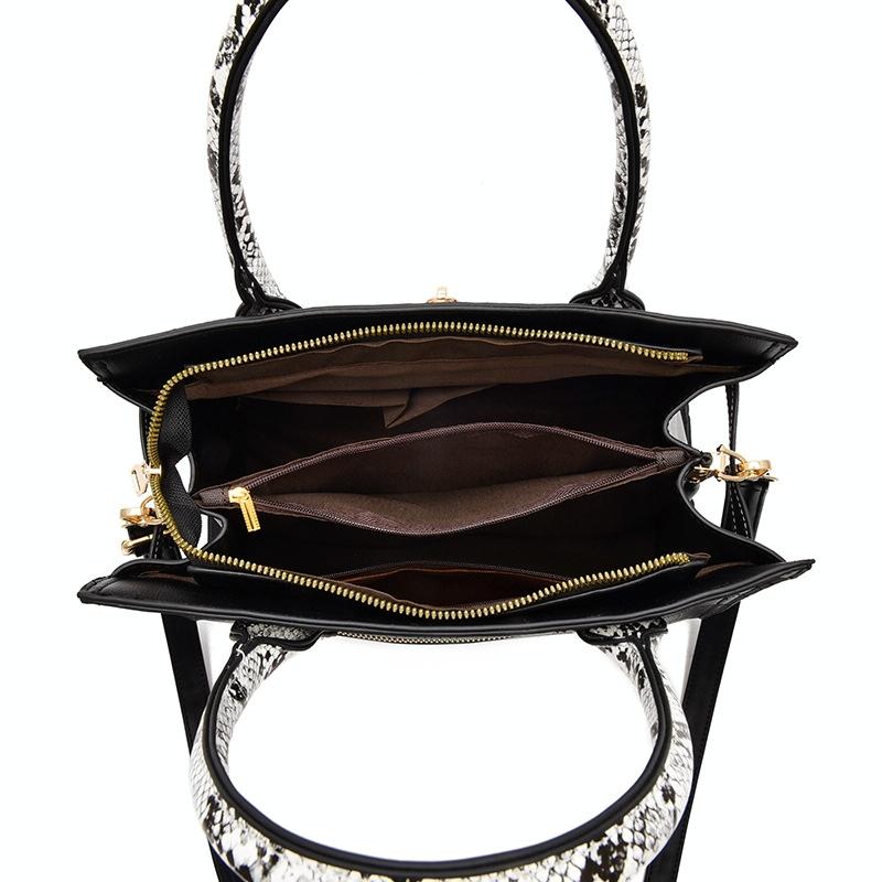 2 In 1 Large Capacity Stone Pattern Bags - Black