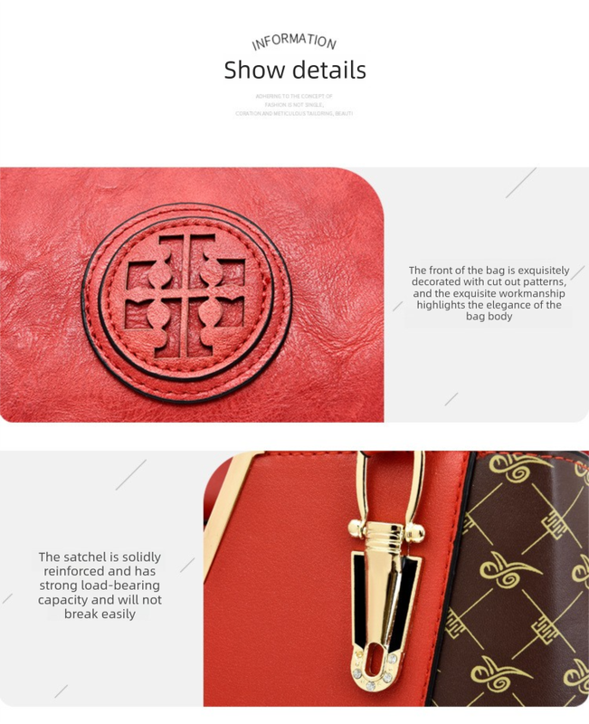 2 PCS Women's Handbag Set PU Leather Tote & Crossbody Purse Fashion Splicing Design Golden