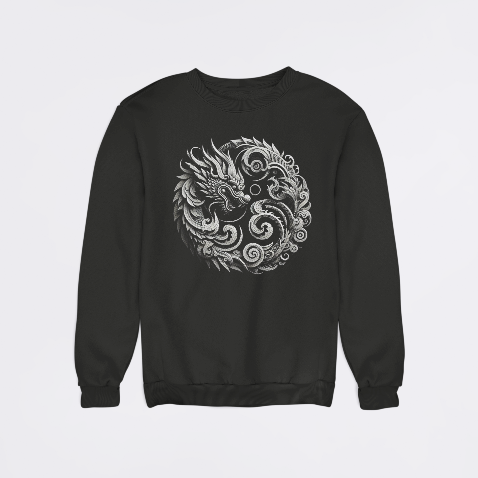 Ornate Dragon Circle Unisex Sweatshirt
