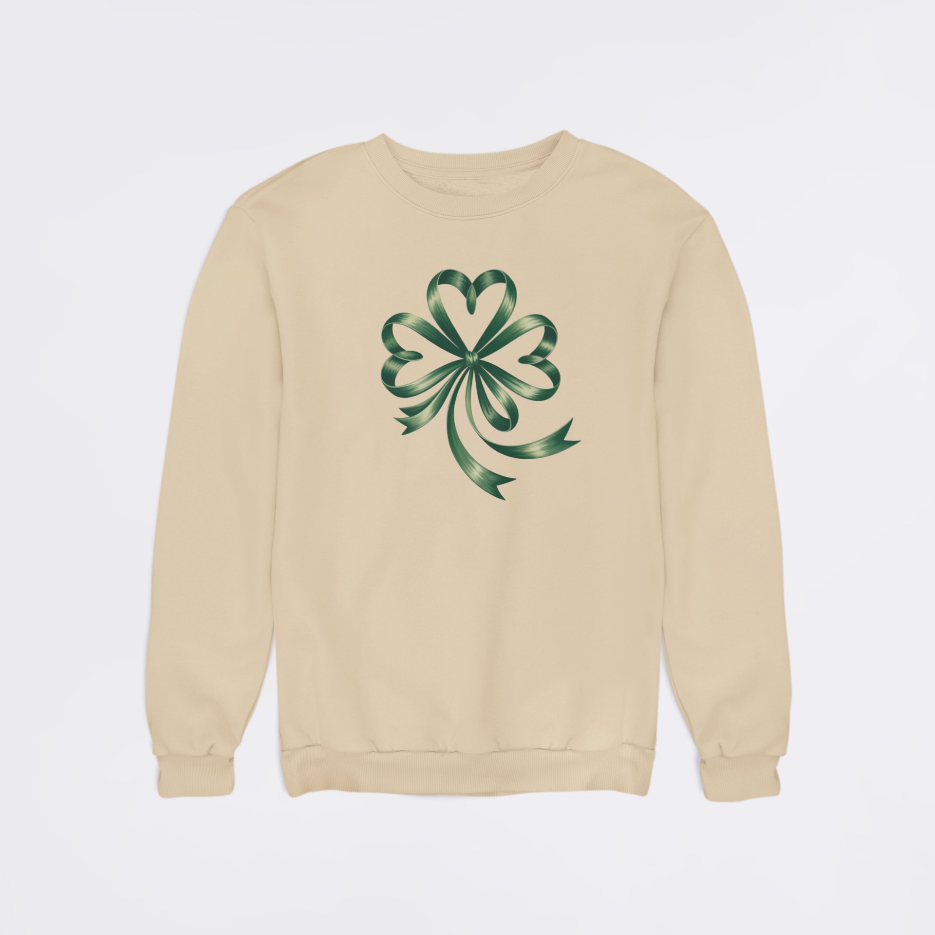 St. Patrick's Day Clover Ribbon Unisex Sweatshirt