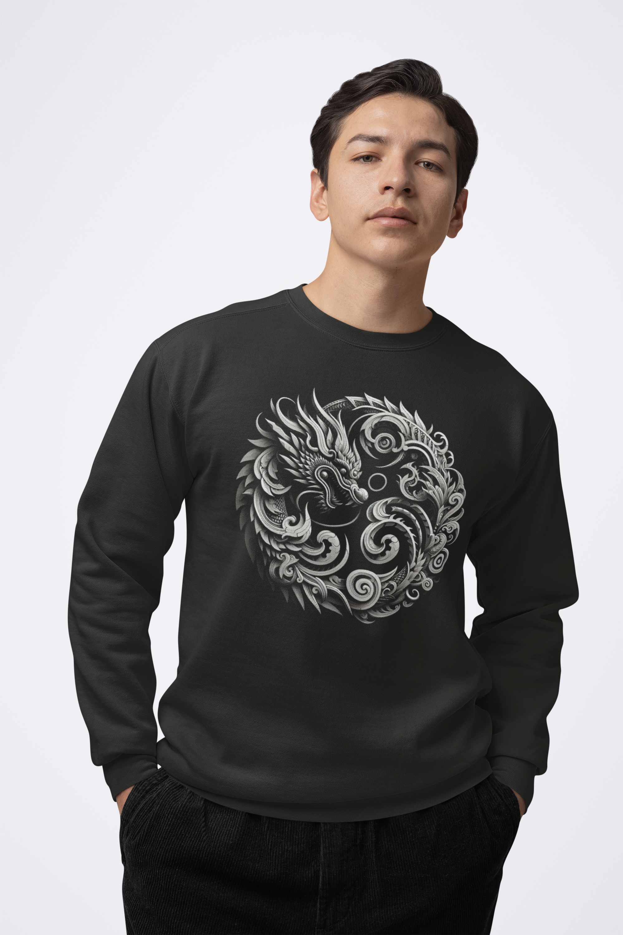 Ornate Dragon Circle Unisex Sweatshirt
